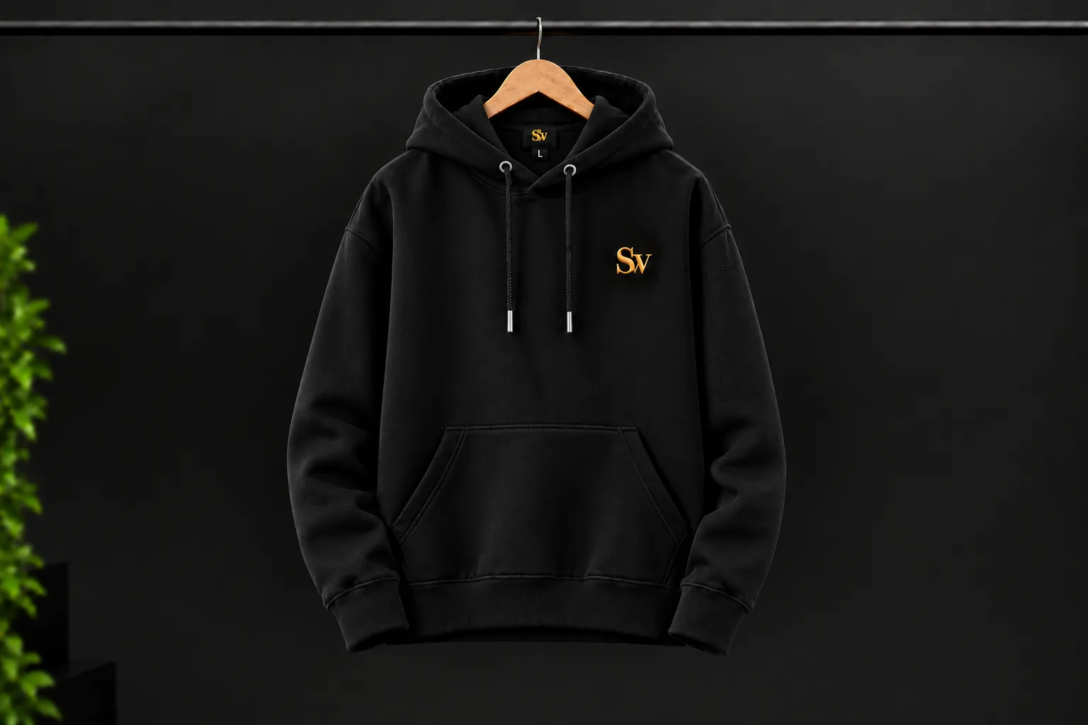 Black colour hoodie